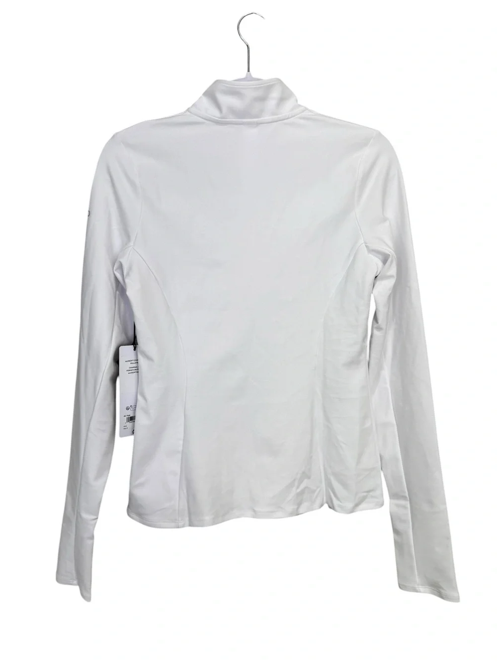 ALO Yoga White Long-Sleeve Half-Zip Top
